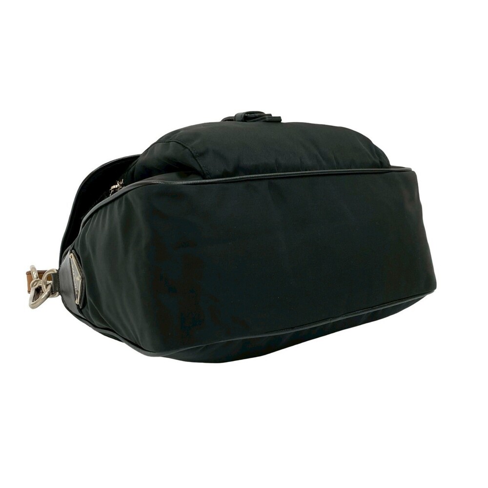 PRADA Black Leather Saffiano Shoulder Bag - Picture 7 of 10